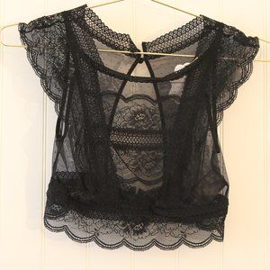 H&M ✤ Lace Sheer Halter Bralette Bandeau